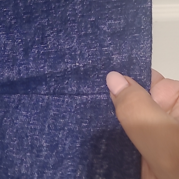 H&M Indigo Coloured Skater Skirt with Zippers - Picture 3 of 5